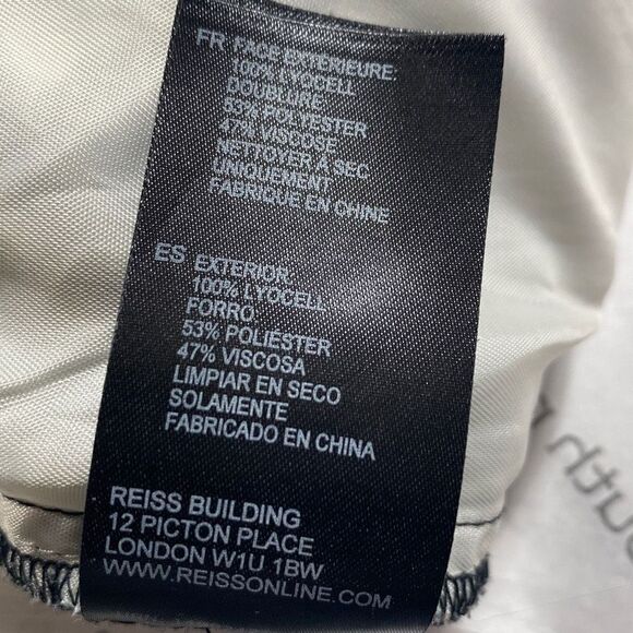 Reiss Nineteen Seventy One Goa High Tapered Pants Modern Lyocell Printed Multi S - Picture 13 of 13